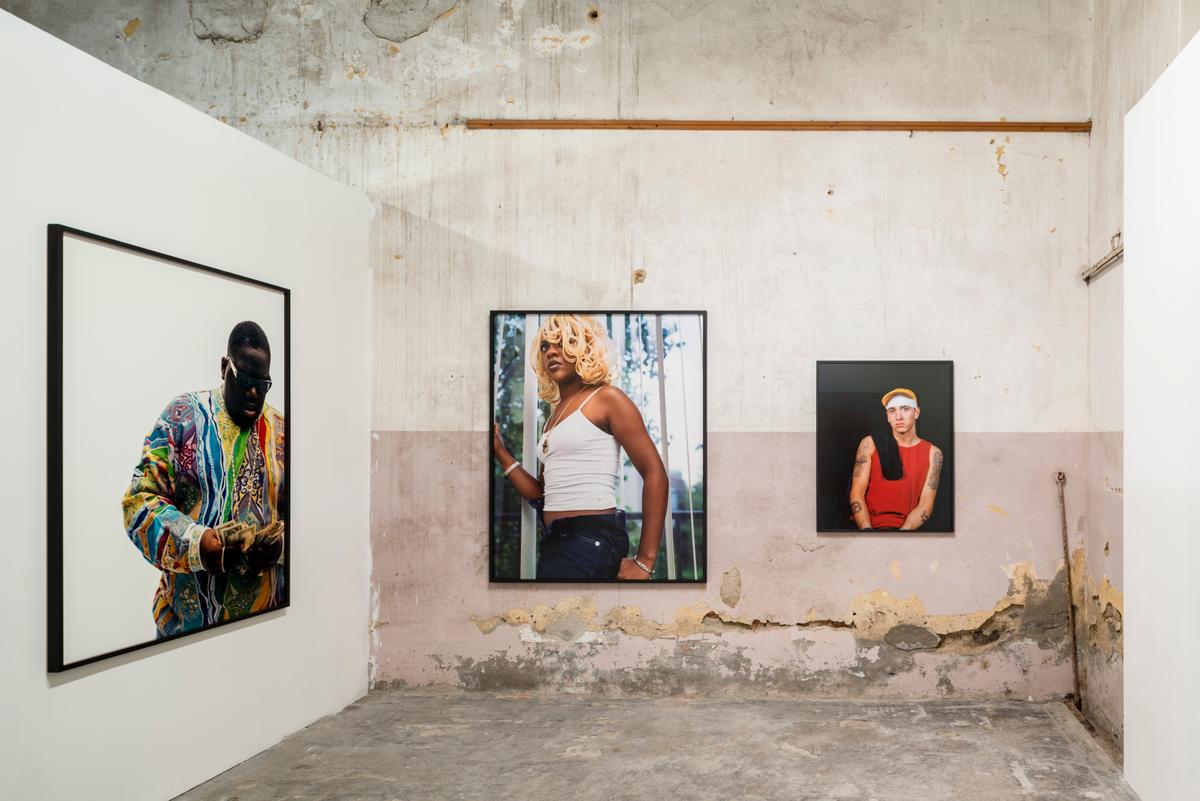 Paolo_Jacob_Lars_and Tayo during the set up of the Jacob Holdt show in Cortona 2022