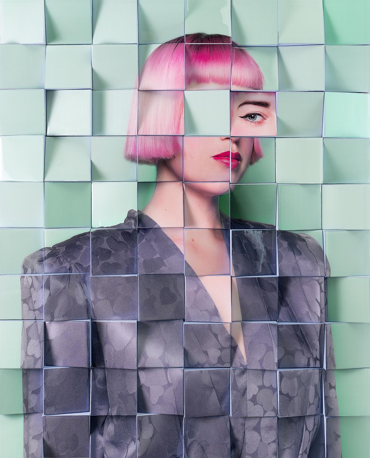 Karen Navarro, Untitled (perspective), 2021, archival inkjet print, wood, and acrylic