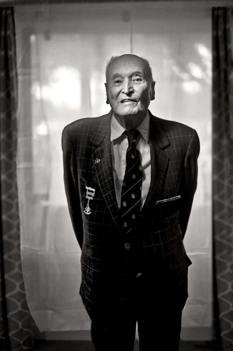 3_Judge Samuel McDowell Tate at 95, singing a hymn -  Morganton, NC